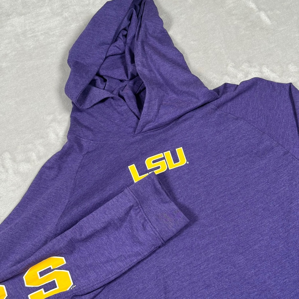 Colosseum LSU Tigers Hoodie Mens Large Purple Long Sleeve NCAA Shirt NWT